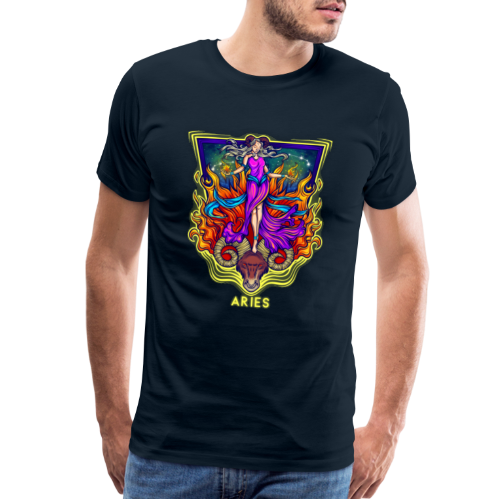 Men's Psychedelic Premium T-Shirt - deep navy