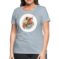 Thumbnail for Women’s Symbol Sagittarius Premium T-Shirt - heather ice blue