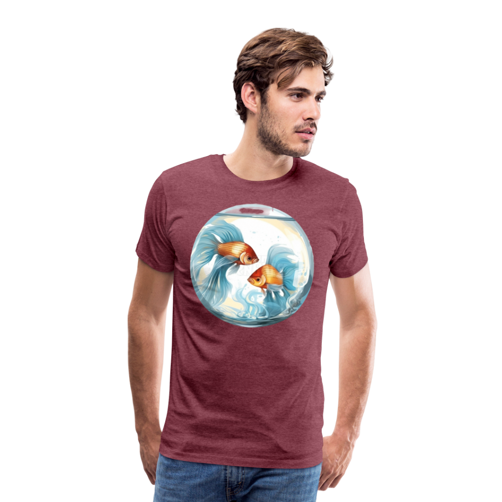 Men's Mythical Pisces Premium T-Shirt - heather burgundy