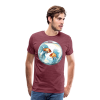 Thumbnail for Men's Mythical Pisces Premium T-Shirt - heather burgundy