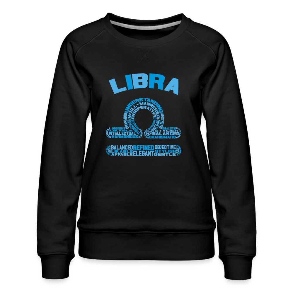 Women's Power Words Libra Premium Sweatshirt - black