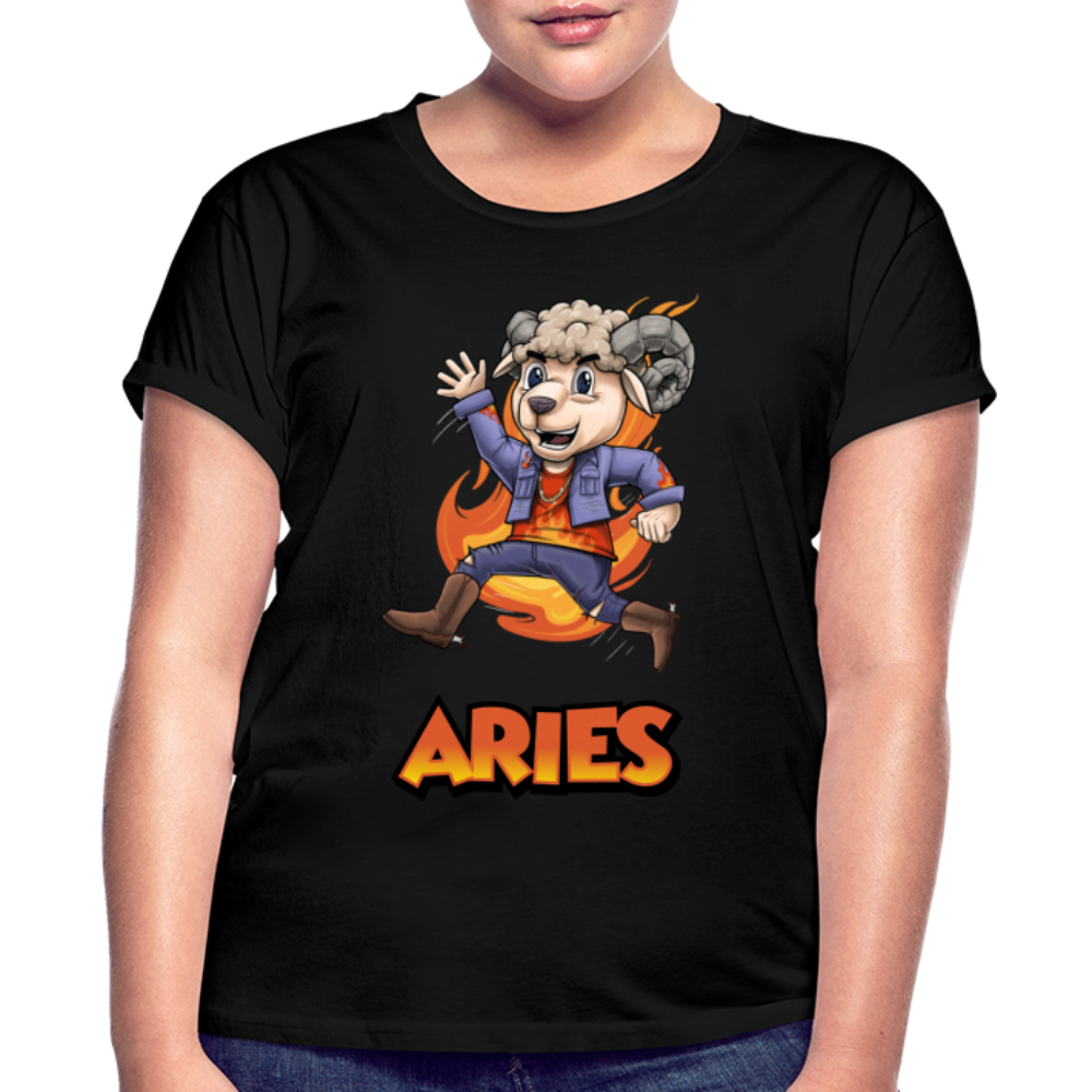 Women's Playful Aries Relaxed Fit T-Shirt - black