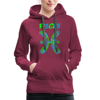 Thumbnail for Women's Power Words Pisces Premium Hoodie - burgundy