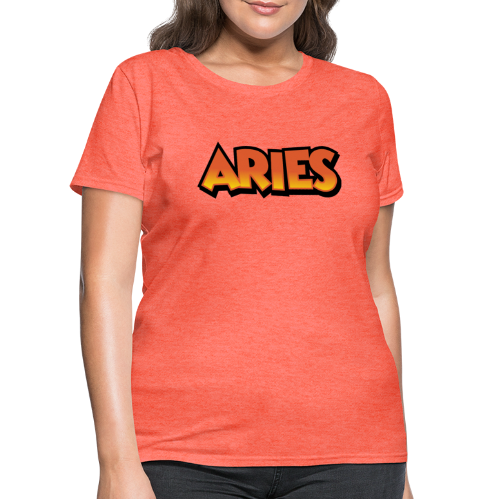 Women's Aries New Design T-Shirt - heather coral