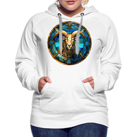 Thumbnail for Women’s Mosaic Capricorn Premium Hoodie - white