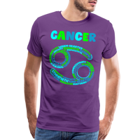 Thumbnail for Men's Power Words Cancer Premium T-Shirt - purple