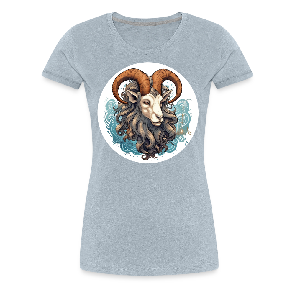 Women’s Symbol Capricorn Premium T-Shirt - heather ice blue