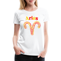 Thumbnail for Women's Power Words Aries Premium T-Shirt - white