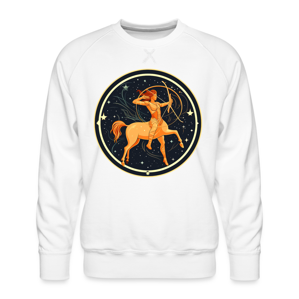 Men’s Mystic Sagittarius Premium Sweatshirt - white