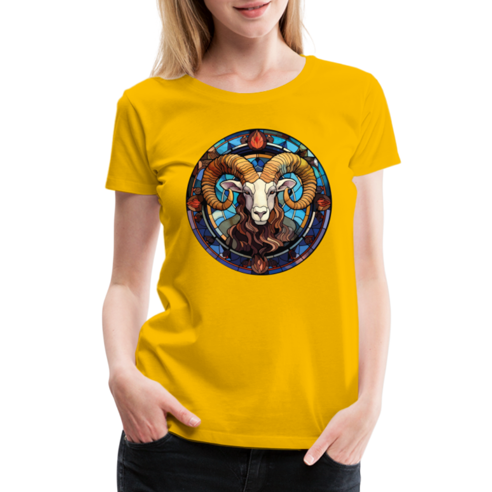 Women’s Mosaic Aries Premium T-Shirt - sun yellow