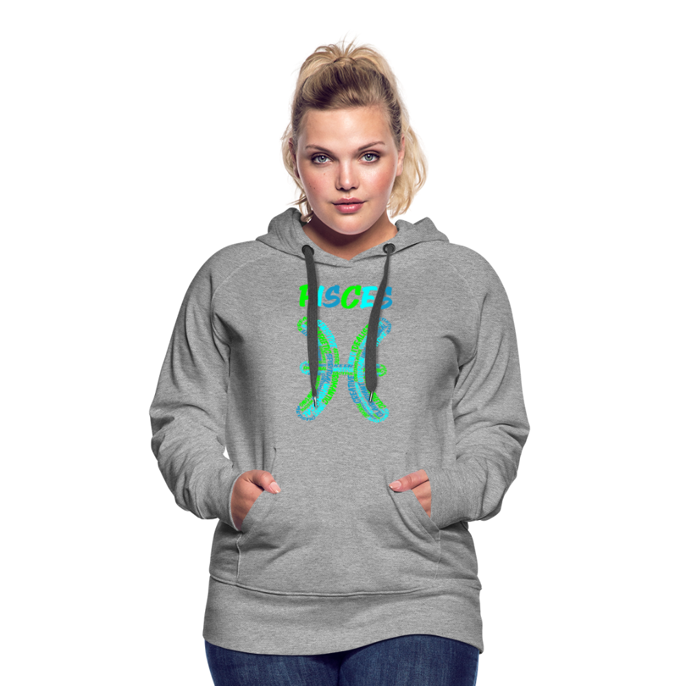 Women's Power Words Pisces Premium Hoodie - heather grey