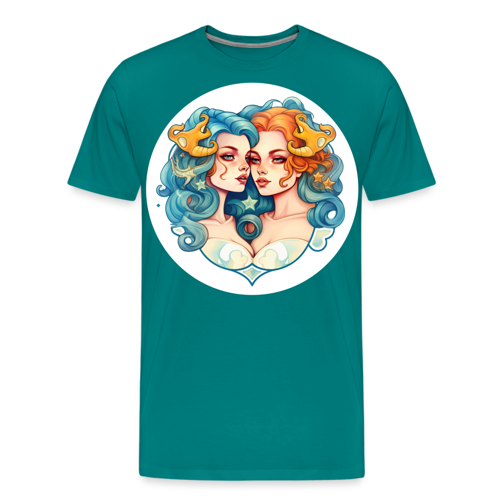 Men's Symbol Gemini Premium T-Shirt - teal