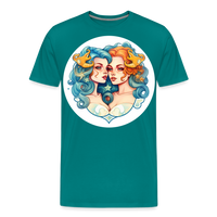 Thumbnail for Men's Symbol Gemini Premium T-Shirt - teal