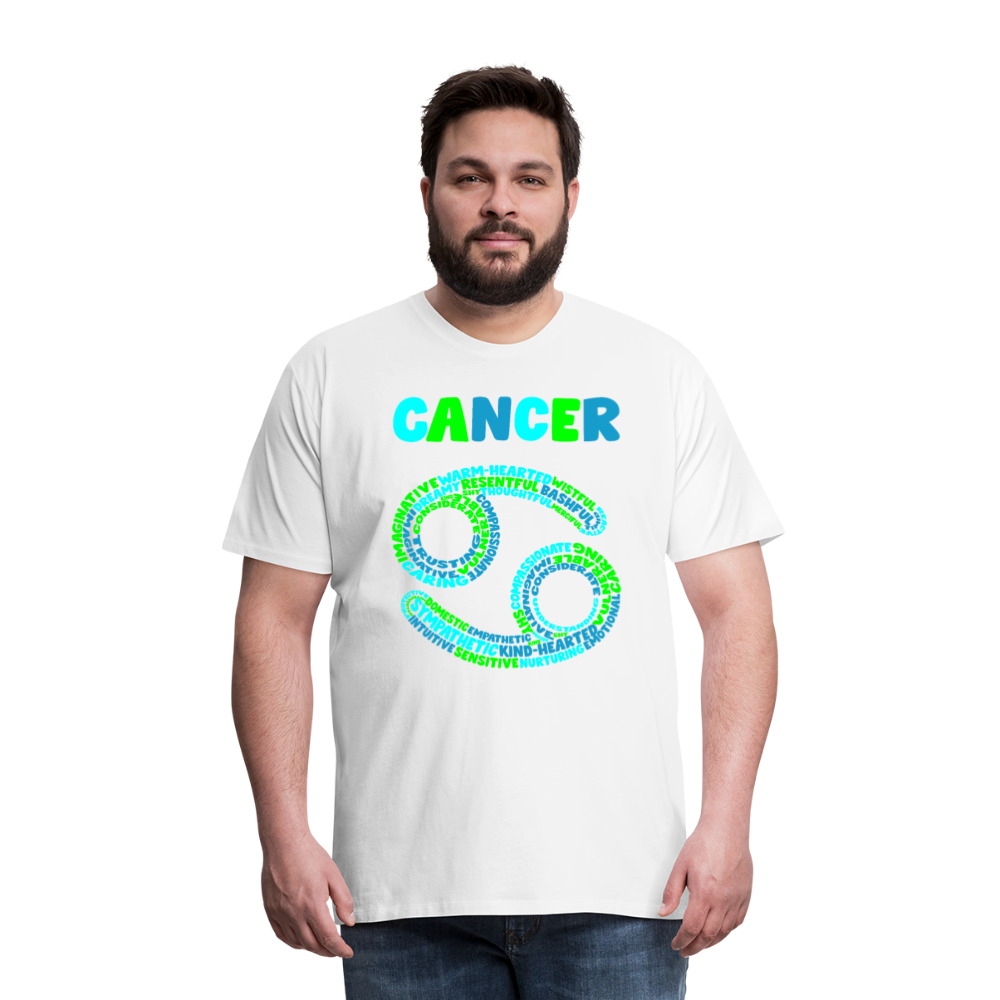 Men's Power Words Cancer Premium T-Shirt - white