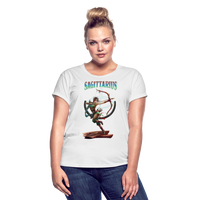 Thumbnail for Women's Astral Sagittarius Relaxed Fit T-Shirt - white