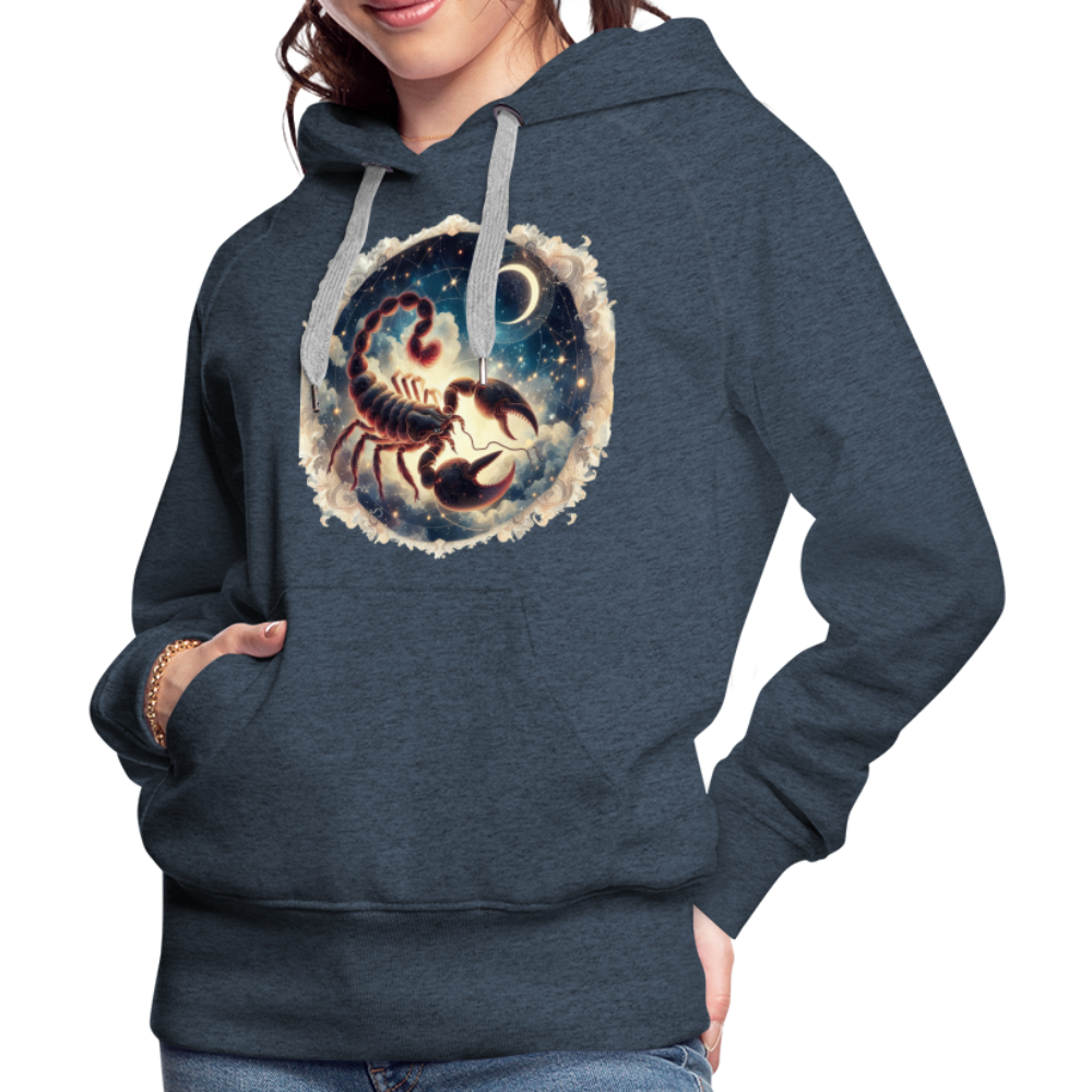 Women’s Mythical Scorpio Premium Hoodie - heather denim