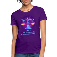 Thumbnail for Women's Neon Libra T-Shirt - purple