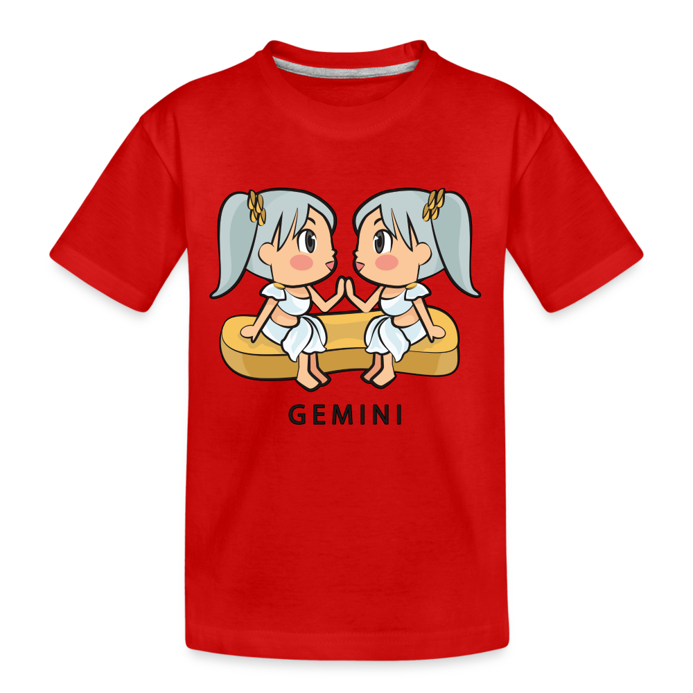 Kid’s Sweet Astro Gemini Premium Organic T-Shirt - red