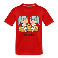 Thumbnail for Kid’s Sweet Astro Gemini Premium Organic T-Shirt - red