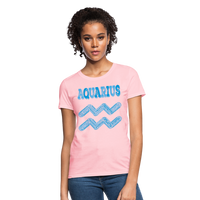 Thumbnail for Women's Power Words Aquarius T-Shirt - pink