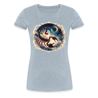 Thumbnail for Women’s Mythical Scorpio Premium T-Shirt - heather ice blue