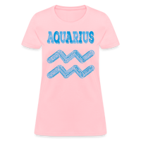 Thumbnail for Women's Power Words Aquarius T-Shirt - pink