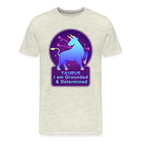 Thumbnail for Men's Neon Taurus Premium T-Shirt - heather oatmeal