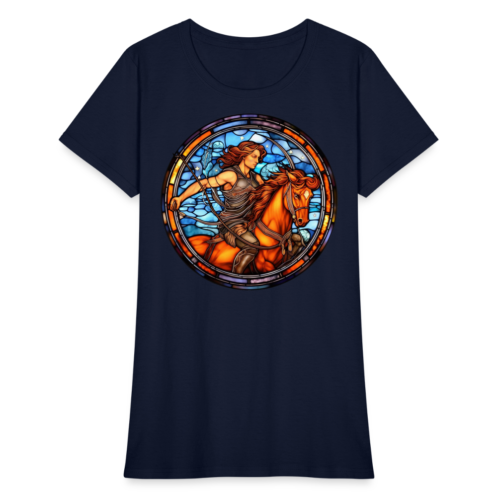 Women's Mosaic Sagittarius T-Shirt - navy