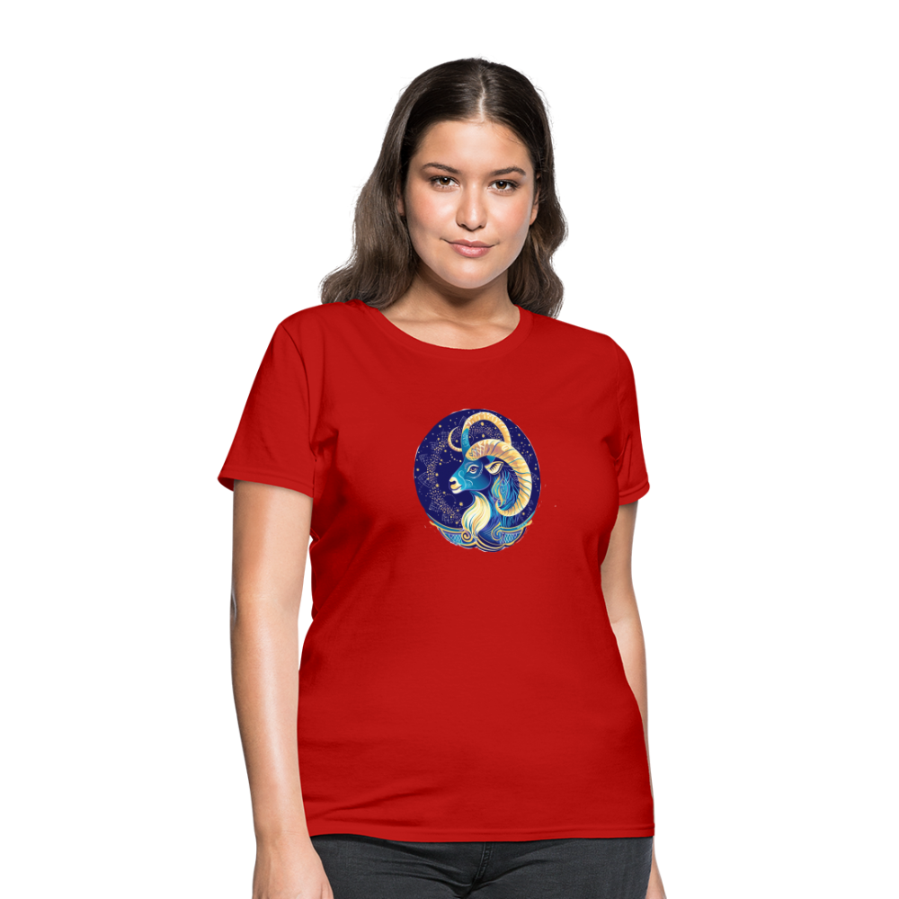 Women's Mythical Capricorn T-Shirt - red