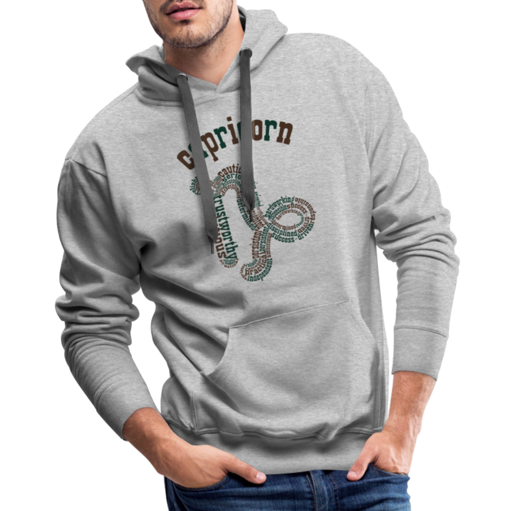 Men's Power Words Capricorn Premium Hoodie - heather grey