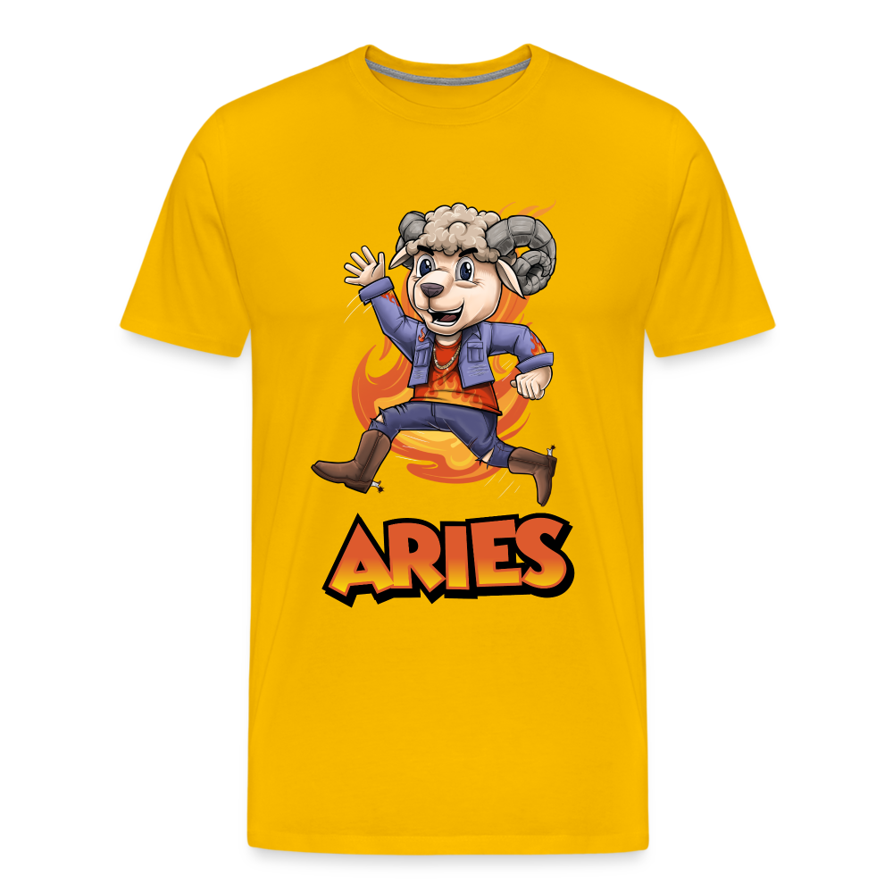 Men's Playful Aries Premium T-Shirt - sun yellow