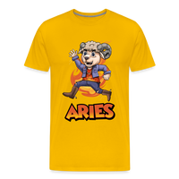 Thumbnail for Men's Playful Aries Premium T-Shirt - sun yellow