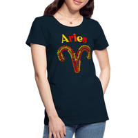 Thumbnail for Women's Power Words Aries Premium T-Shirt - deep navy