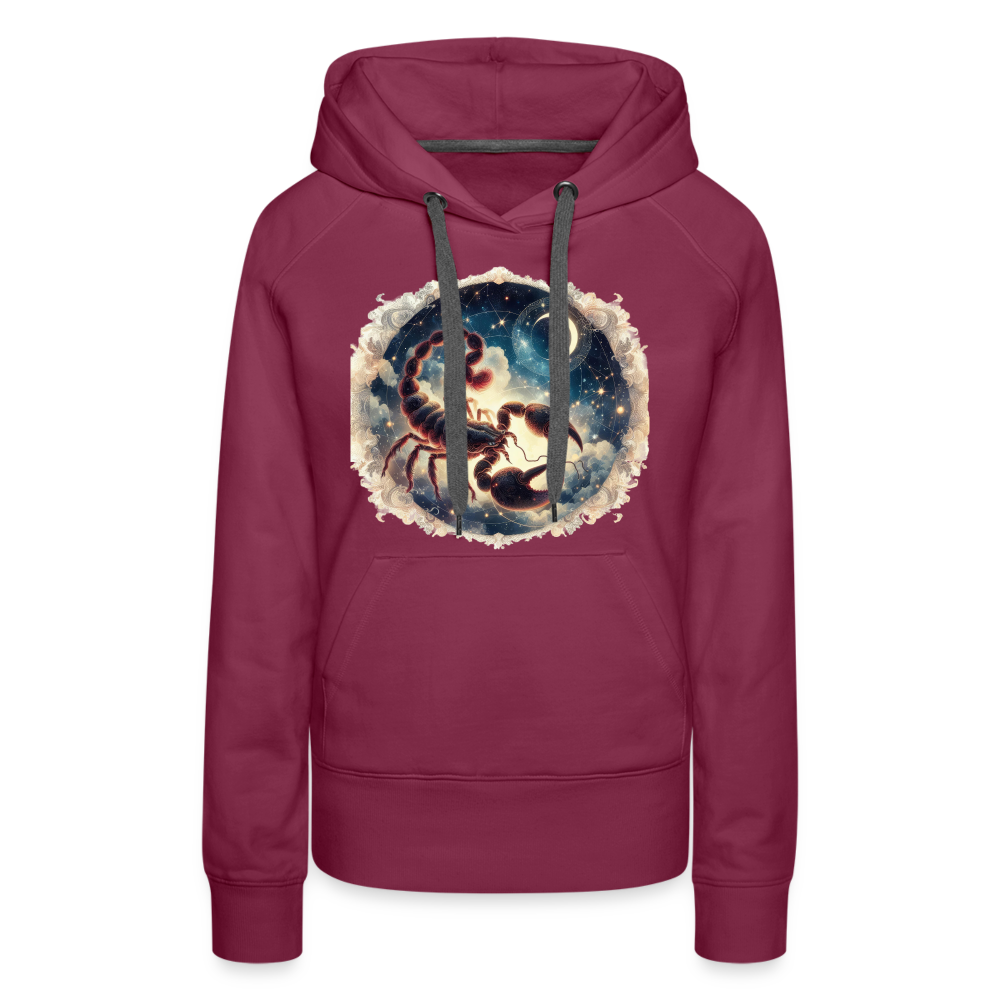 Women’s Mythical Scorpio Premium Hoodie - burgundy