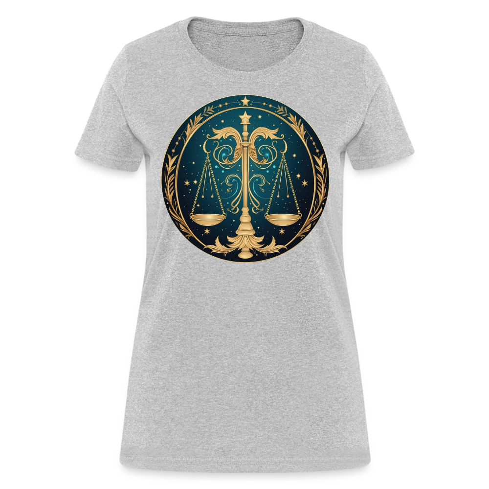 Women's Mystic Libra T-Shirt - heather gray