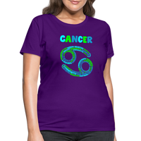 Thumbnail for Women's Power Words Cancer T-Shirt - purple