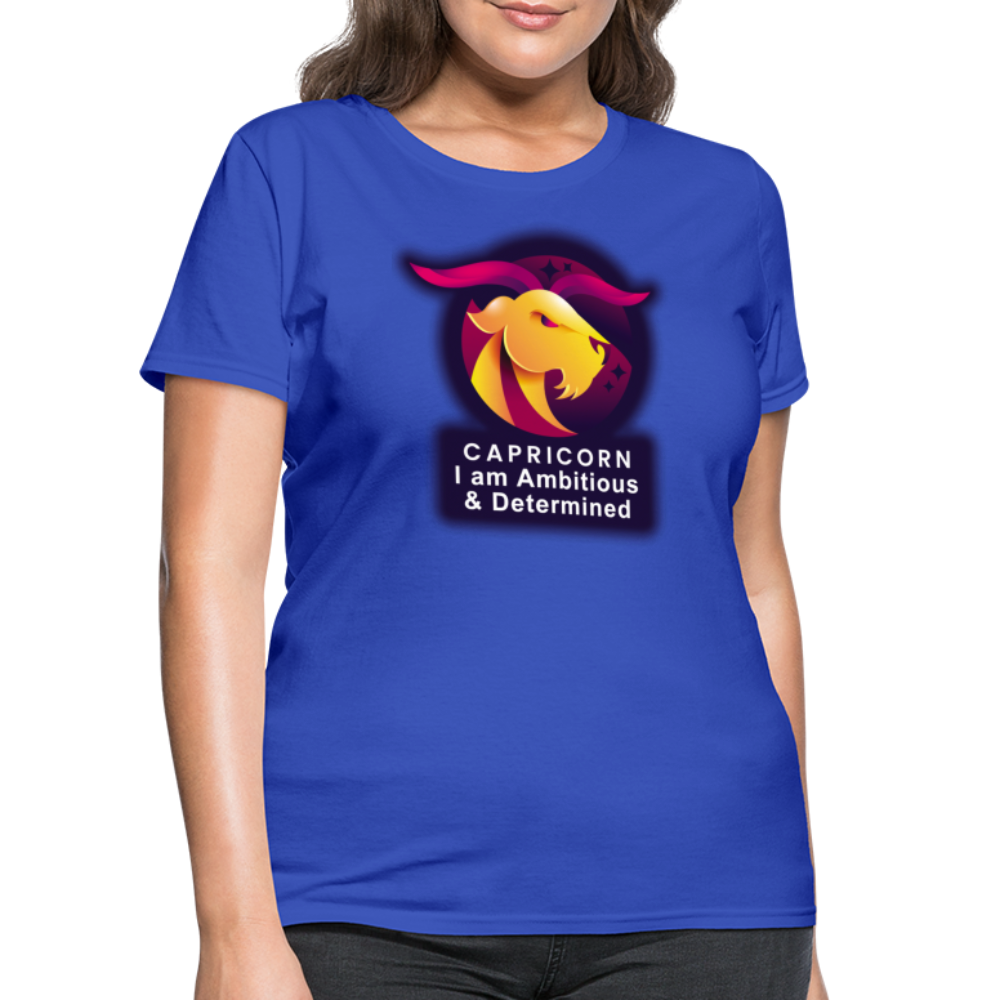 Women's Glow Capricorn T-Shirt - royal blue