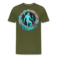 Thumbnail for Men's Mythical Aquarius Premium T-Shirt - olive green