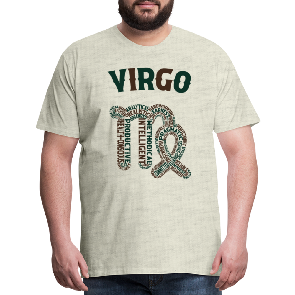 Men's Power Words Virgo Premium T-Shirt - heather oatmeal