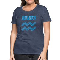 Thumbnail for Women's Power Words Aquarius Premium T-Shirt - heather blue