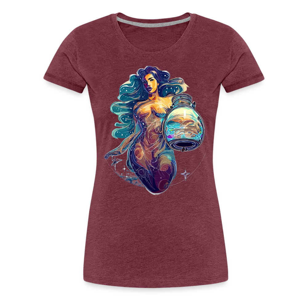 Women’s Mythical Aquarius Premium T-Shirt - heather burgundy