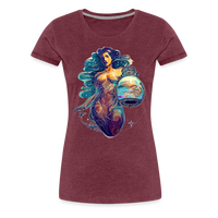 Thumbnail for Women’s Mythical Aquarius Premium T-Shirt - heather burgundy