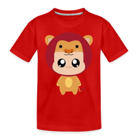 Thumbnail for Kid’s Bobbly Leo Premium Organic T-Shirt - red