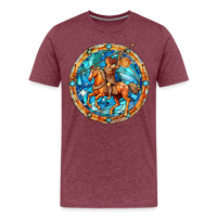 Thumbnail for Men's Mosaic Sagittarius Premium T-Shirt - heather burgundy