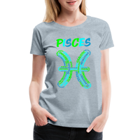 Thumbnail for Women's Power Words Pisces Premium T-Shirt - heather ice blue