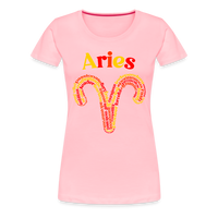 Thumbnail for Women's Power Words Aries Premium T-Shirt - pink