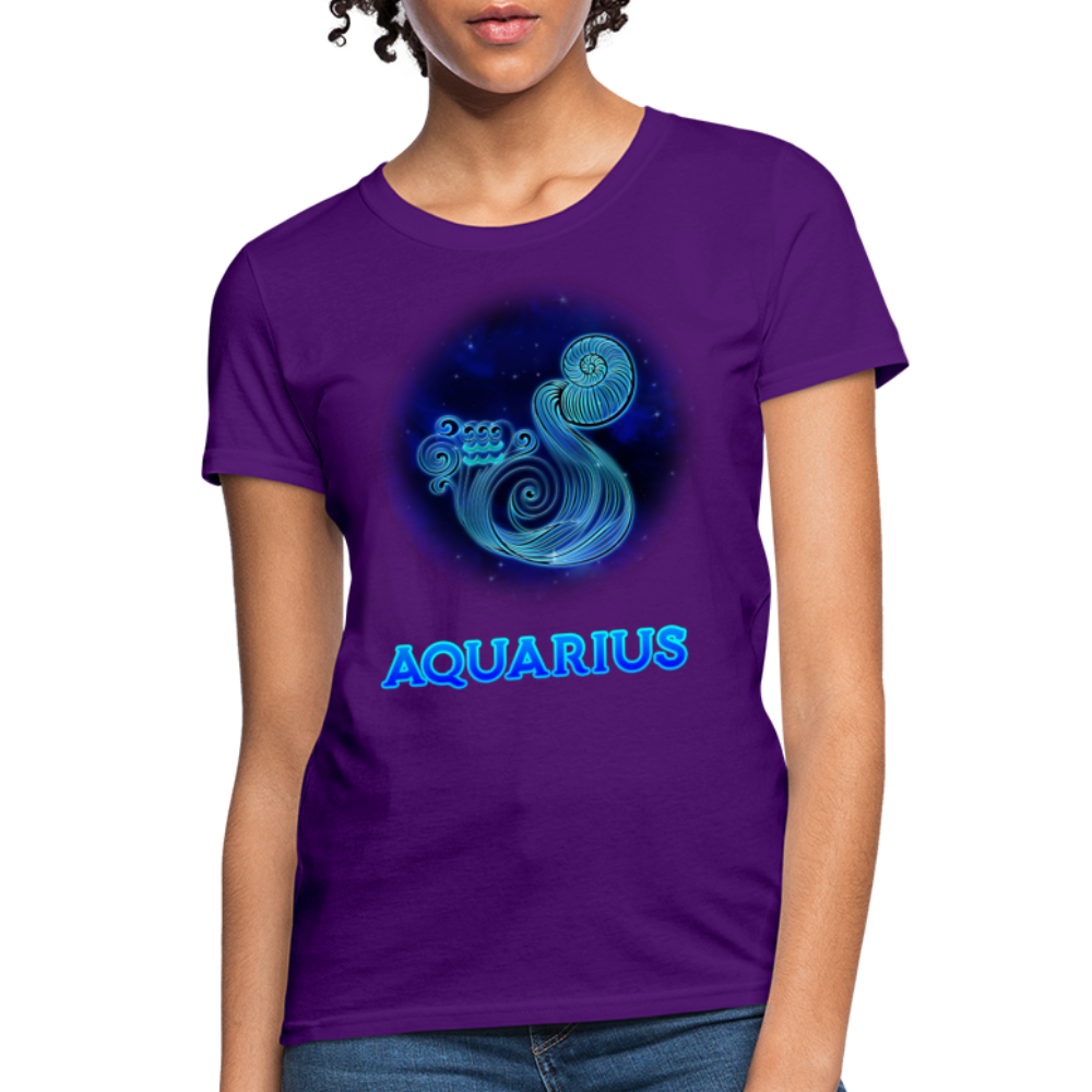 Women's Stellar Aquarius T-Shirt - purple