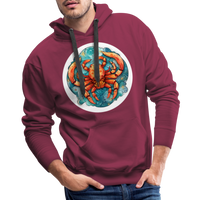 Thumbnail for Men’s Symbol Cancer Premium Hoodie - burgundy