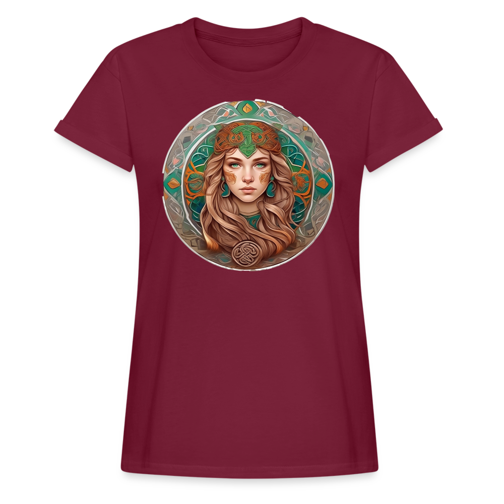 Women's Mythical Virgo Relaxed Fit T-Shirt - burgundy