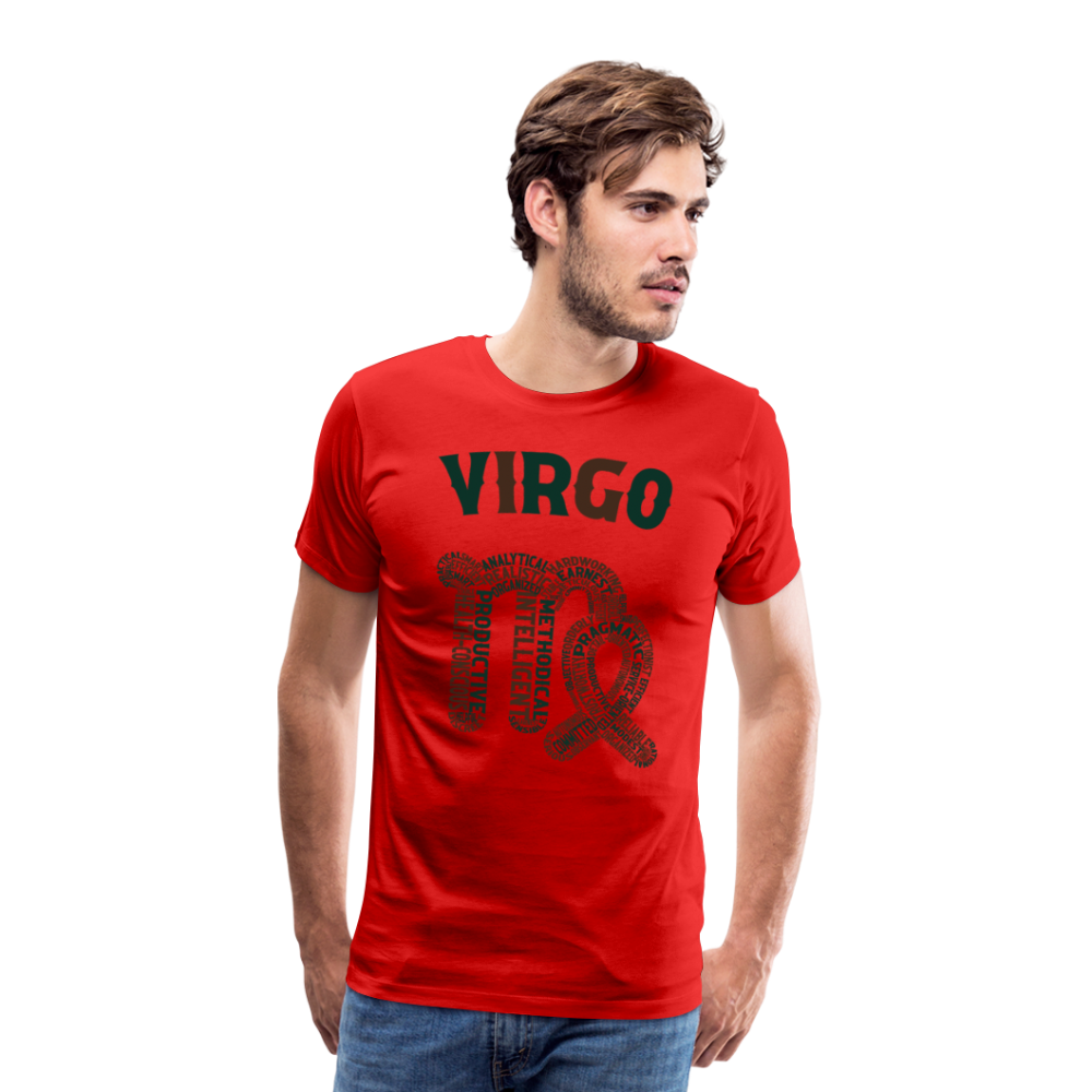 Men's Power Words Virgo Premium T-Shirt - red